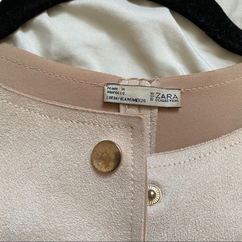 Zara Faux Suede Jacket Trench - Picture 7 of 10